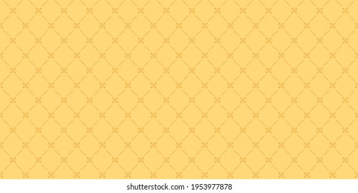 Simple background pattern with geometric ornament on a yellow background. Great for postcards, covers, wallpapers. Seamless pattern, texture for your design. Vector graphics