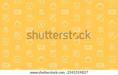 Simple background pattern illustration material of money and economy
