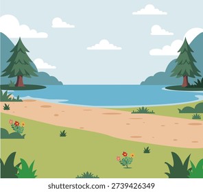 Simple Background of Picnic spot