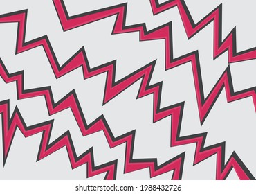 Simple background with pink jagged and zigzag lines