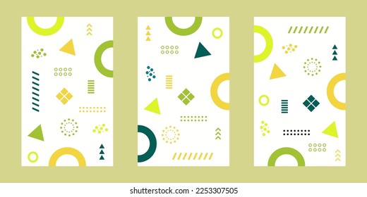 Simple background for poster.Modern abstract covers set. Memphis style.