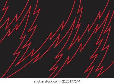 Simple background with red color spikes pattern