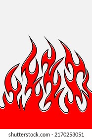 Simple background with red flame pattern and with some copy space area