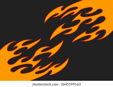 Simple background with reflective flame pattern