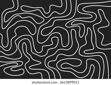 Simple background with seamless contour line pattern
