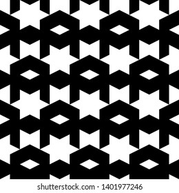 Simple background. Seamless pattern. Stars, rhombuses, figures ornament. Ethnic motif. Geometric backdrop. Digital paper, textile print, web design, abstract.Folk wallpaper.