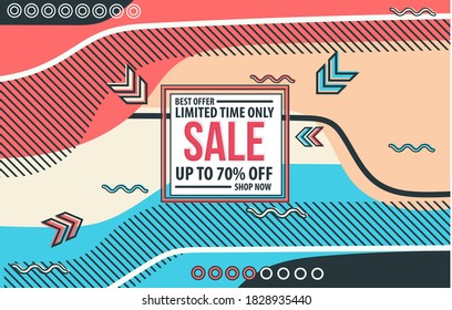 Simple background, shapes and geometric elements in Memphis style. Abstract design cards perfect for prints ,flyers, banners ,invitations, special offer and more.