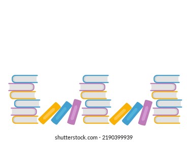 simple background with stack of books design