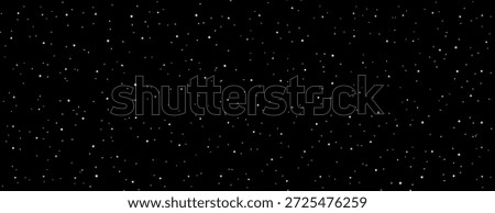 Simple background of starry dark sky scattered white dots vector illustration