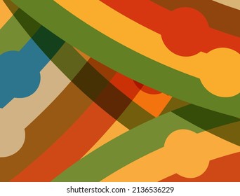 Simple background in the style of the 60s. Vector illustration in vintage colors