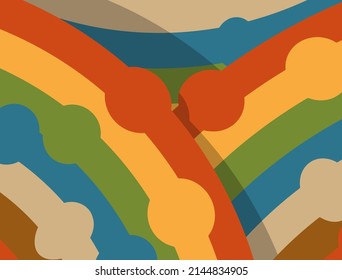 Simple background in the style of the 60s. Vector illustration in vintage colors