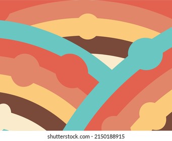 Simple background in the style of the 60s. Vector illustration in vintage colors