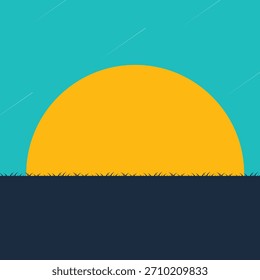 Einfache Hintergrund der Sonne und schönes Grasland