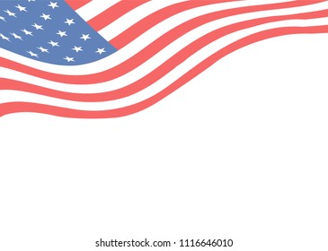 Simple background template with an American flag