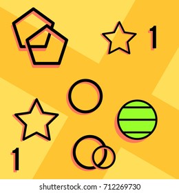 Simple background template with different geometric figures