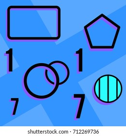 Simple background template with different geometric figures