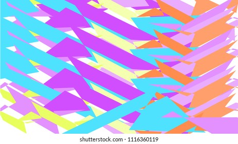 Simple background, texture of minimalistic multi-colored abstract different carved sticking sharp different bright lines, geometric shapes. Vector illustration.