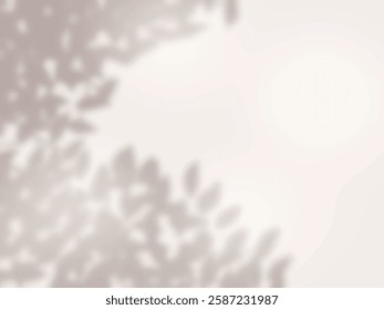 Simple background with tree shadows on the wall