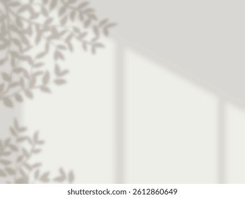 Simple background with tree and window shadows on the wall