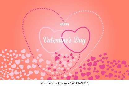 Sencillo tema de San Valentín , un corazón con una línea de puntos para regalo, fondo, decoración. 