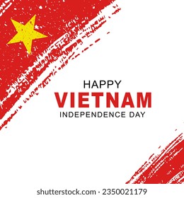 simple background of Vietnam Independence Day greeting