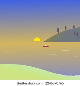 Simple background view of the beach in the afternoon.