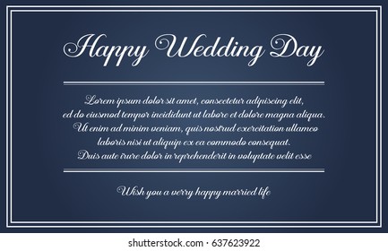 Simple background wedding invitation style