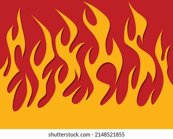 Simple background with yellow flame pattern