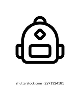 Simple Backpack icon. The icon can be used for websites, print templates, presentation templates, illustrations, etc