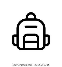 Simple Backpack icon. The icon can be used for websites, print templates, presentation templates, illustrations, etc