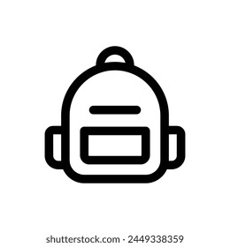 Icono de mochila simple. El ícono se puede usar para Sitios web, Plantillas impresas, Plantillas de presentación, ilustraciones, etc