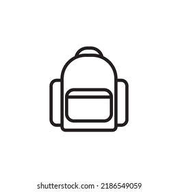 Simple Backpack Icon Vector Illustration Stock Vector (Royalty Free ...