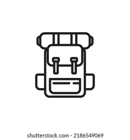 Simple Backpack Icon, Vector Illustration