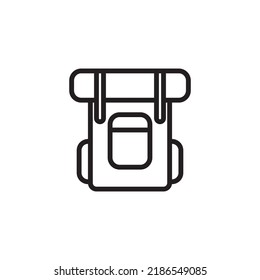 Simple Backpack Icon Vector Illustration Stock Vector (Royalty Free ...