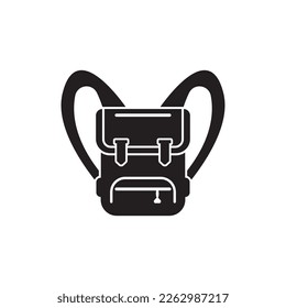Simple backpack icon,illustration design template.