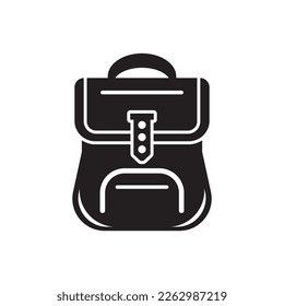 Icono de mochila simple, plantilla de diseño de ilustración.