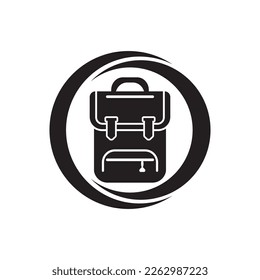 Simple backpack icon,illustration design template.