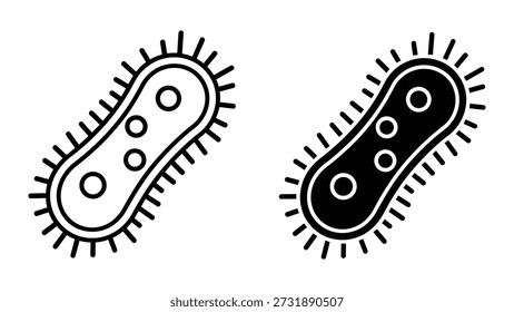 Simple bacteria illustration with spikes