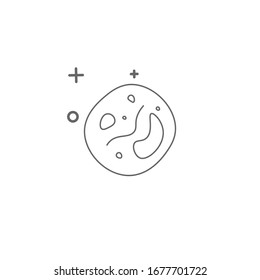 simple bacterial icon design template