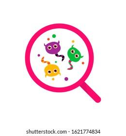 simple bacterial vector dsign illustration, for posters, web, labels, backgrounds and other
