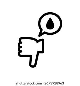 Simple bad sign vector icon illustration.