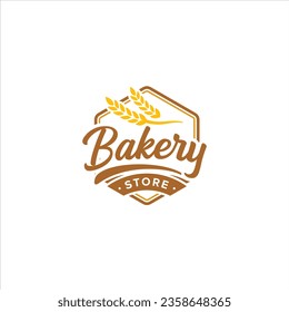 Simple Badge Bakery Logo Design Concept