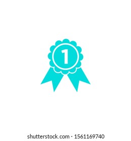 Simple badge icon flat design for user interface