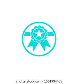Simple badge icon flat design for user interface