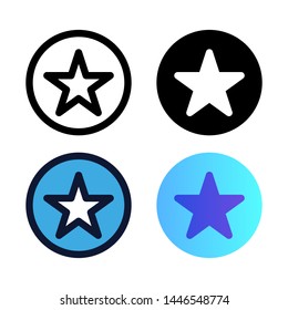 simple badge icon Vector Template Flat Design