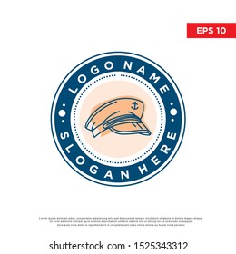 simple badge nautical logo. modern icon, template design