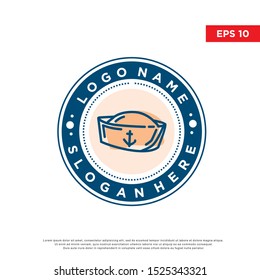 simple badge nautical logo. modern icon, template design