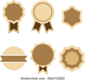 simple badge set on white background