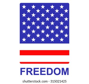 Simple badge for US independence day