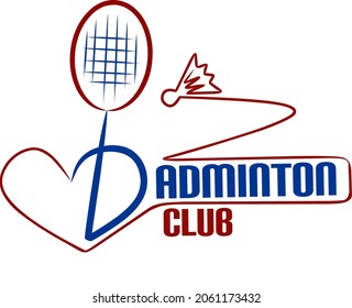 Simple badminton club logo vector